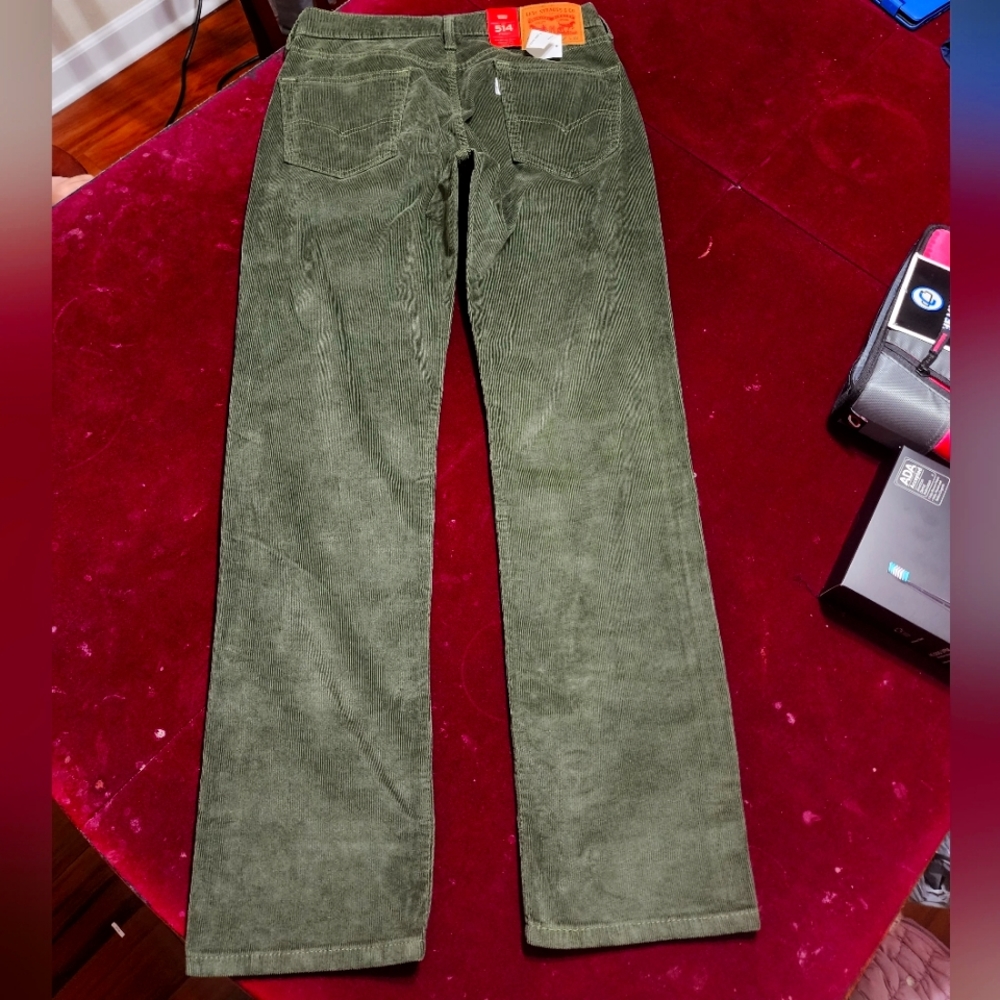 Levi's 514 Dark Green Straight Denim Corduroy pants - Picture 11 of 14